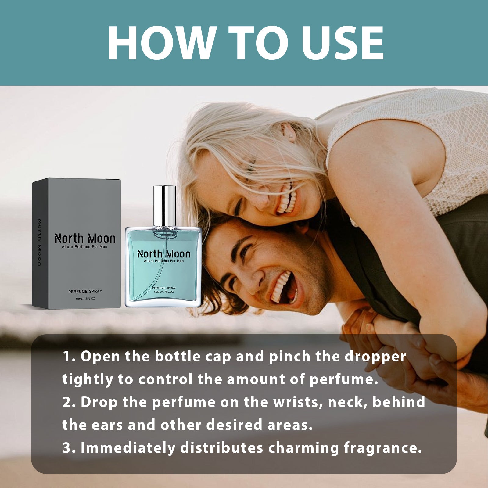 Men's Charm Perfume by eprolo featuring a sleek glass bottle with a light, fresh fragrance suitable for everyday wear.