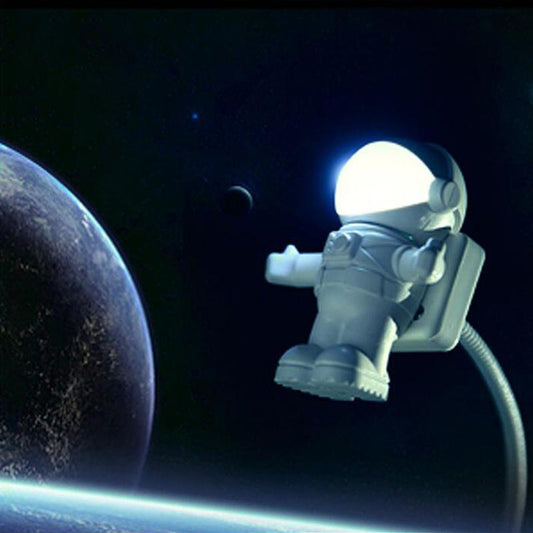 Eprolo astronaut spaceman USB LED night light with adjustable brightness, ideal for computer desk or PC illumination.