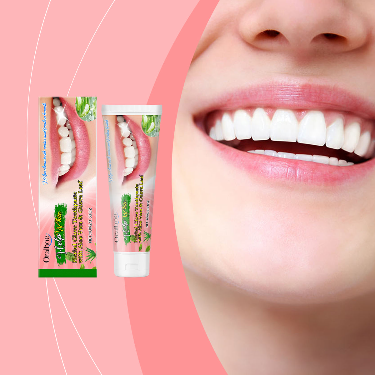 Eprolo Oralhoe brightening herbal toothpaste with fresh breath and stain removal for clean, white teeth and oral care.