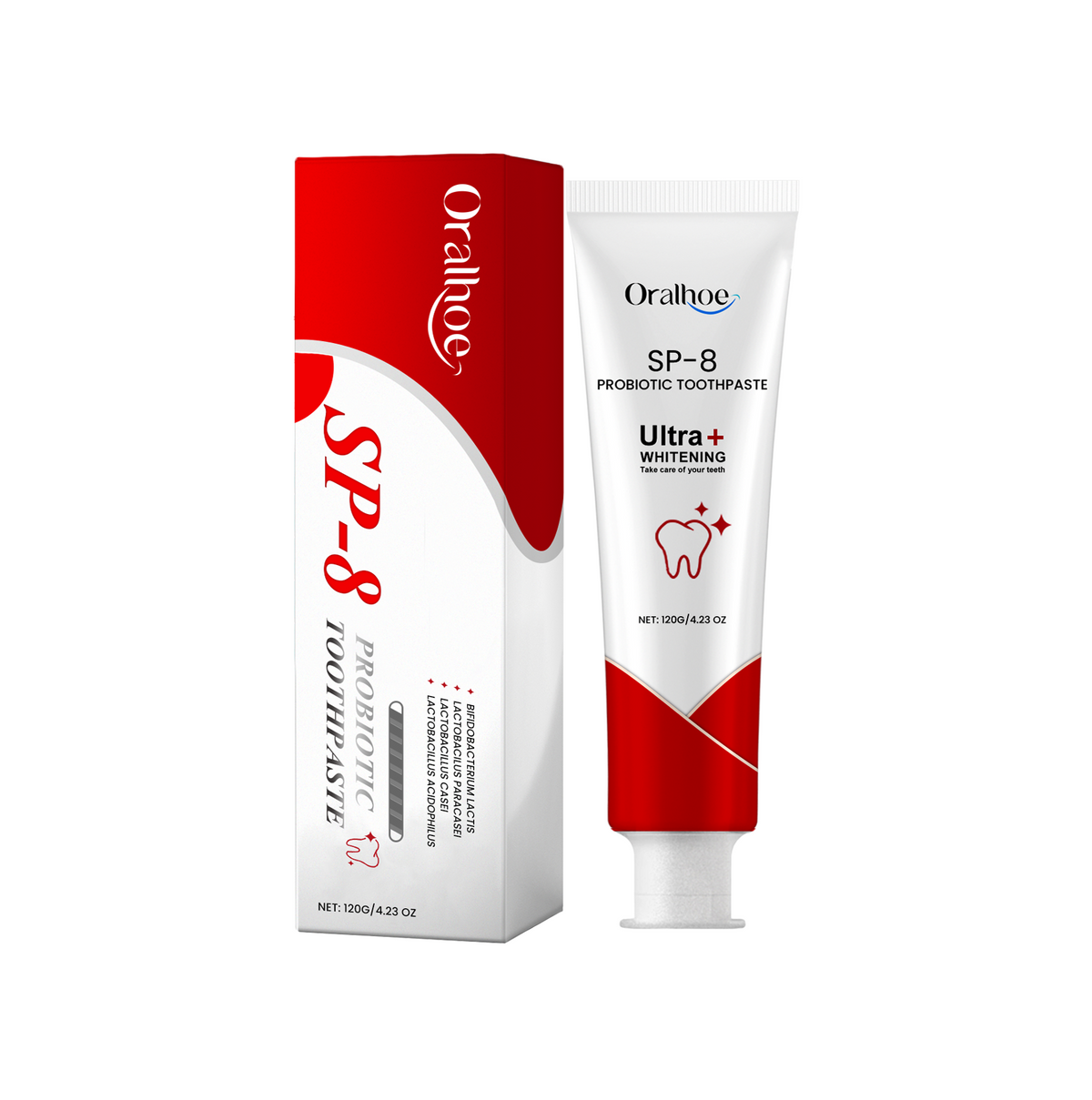 Eprolo Oralhoe Probiotics Brightening Mint Toothpaste with fresh breath and teeth whitening for oral care and healthy smile.