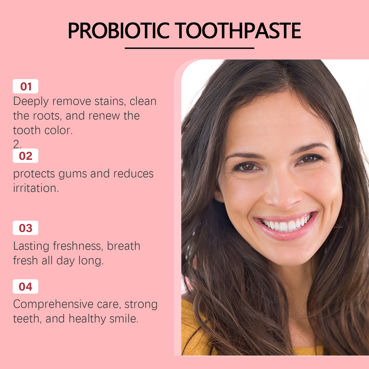 eprolo Oralhoe Probiotics Brightening Mint Toothpaste with fresh breath and teeth whitening for oral care and beautiful teeth.