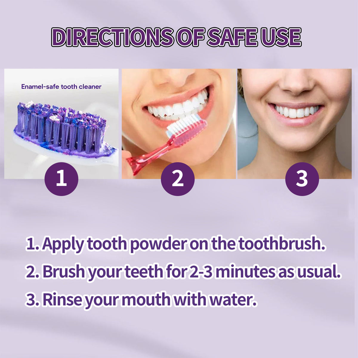 eprolo Oralhoe Repair Dental Tooth Powder with whitening mint, removing yellow stains and residue for clean, fresh teeth.