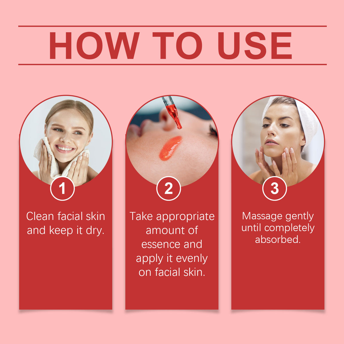 eprolo OUHOE Dragon Blood Essence bottle, facial skin contour radiance and hydrating moisturizing essence, close-up view