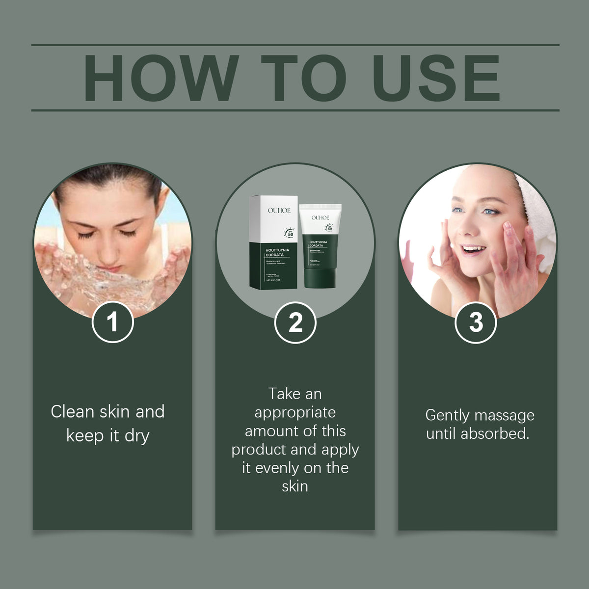 Eprolo Ouhoe moisturizing and protective cream in a light texture, designed to hydrate and shield skin throughout the day.