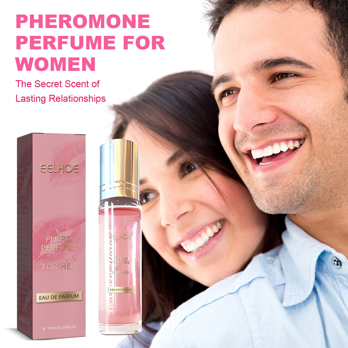 Eprolo natural floral perfume bottle with a sleek design, showcasing a fresh, light fragrance for women in elegant liquid form.