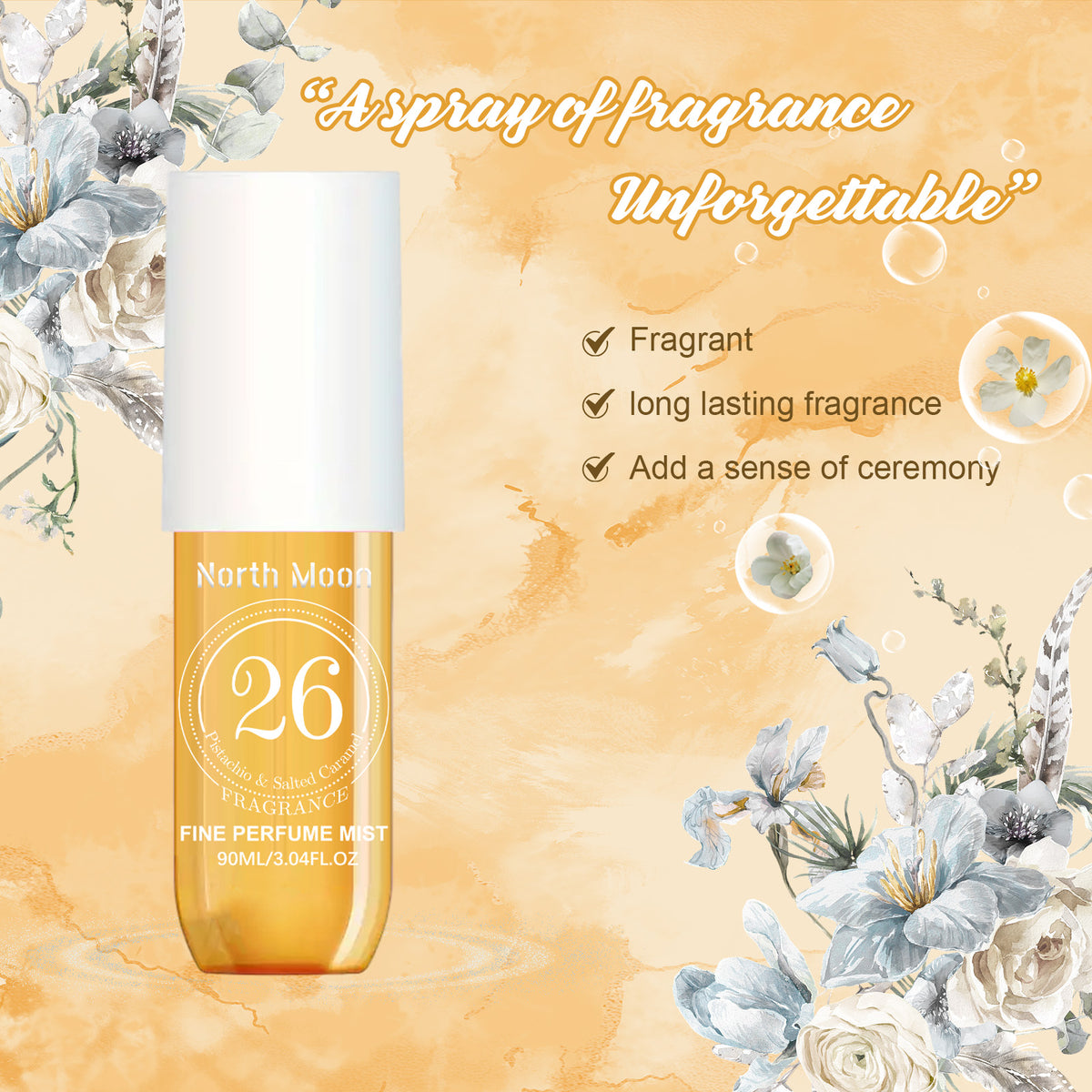Eprolo perfume spray for women with fresh, lasting fragrance, designed for dates, non-pungent, elegant perfume bottle.