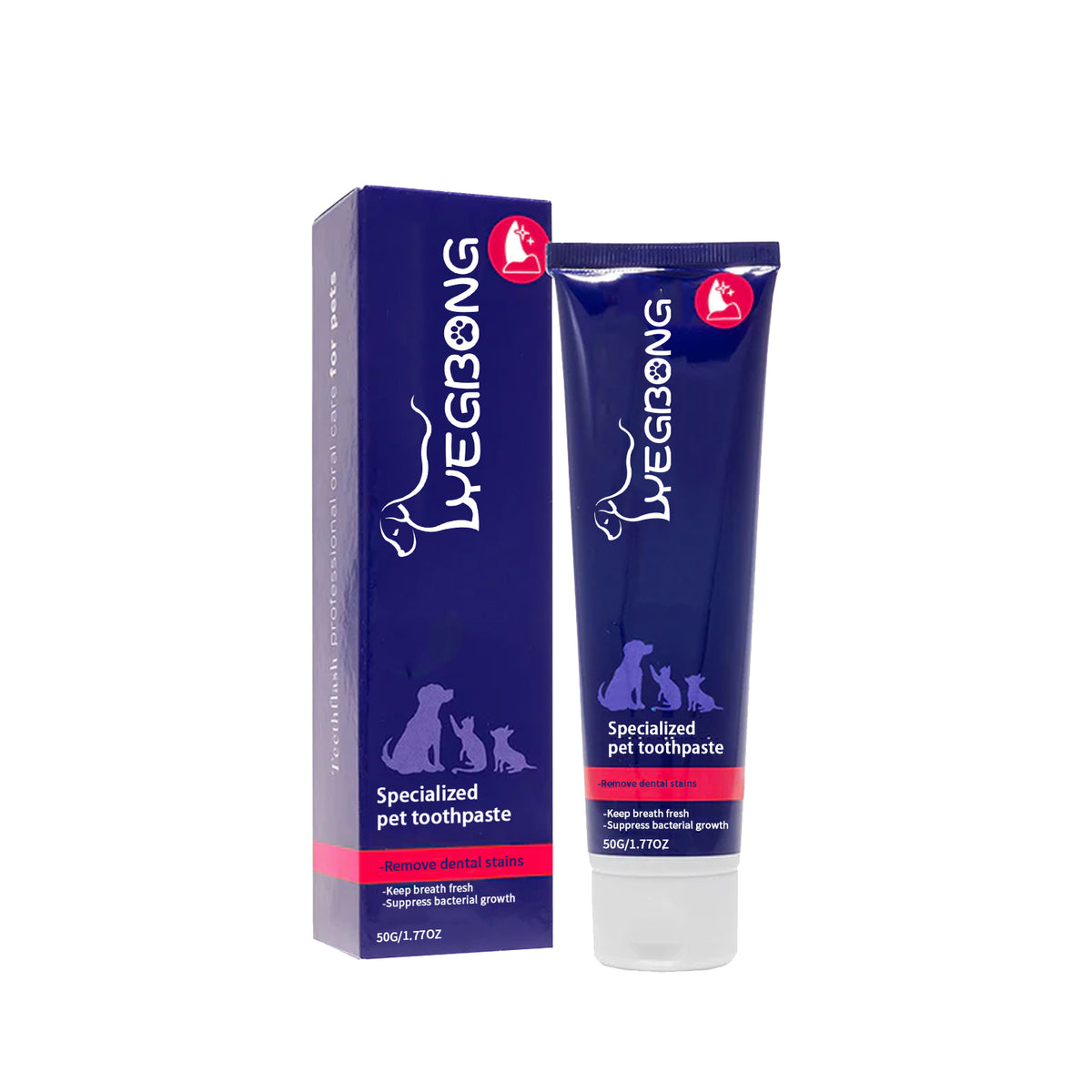Pet mouth cleaning cream for cats and dogs, natural tartar stain remover and bad breath freshener from eprolo.