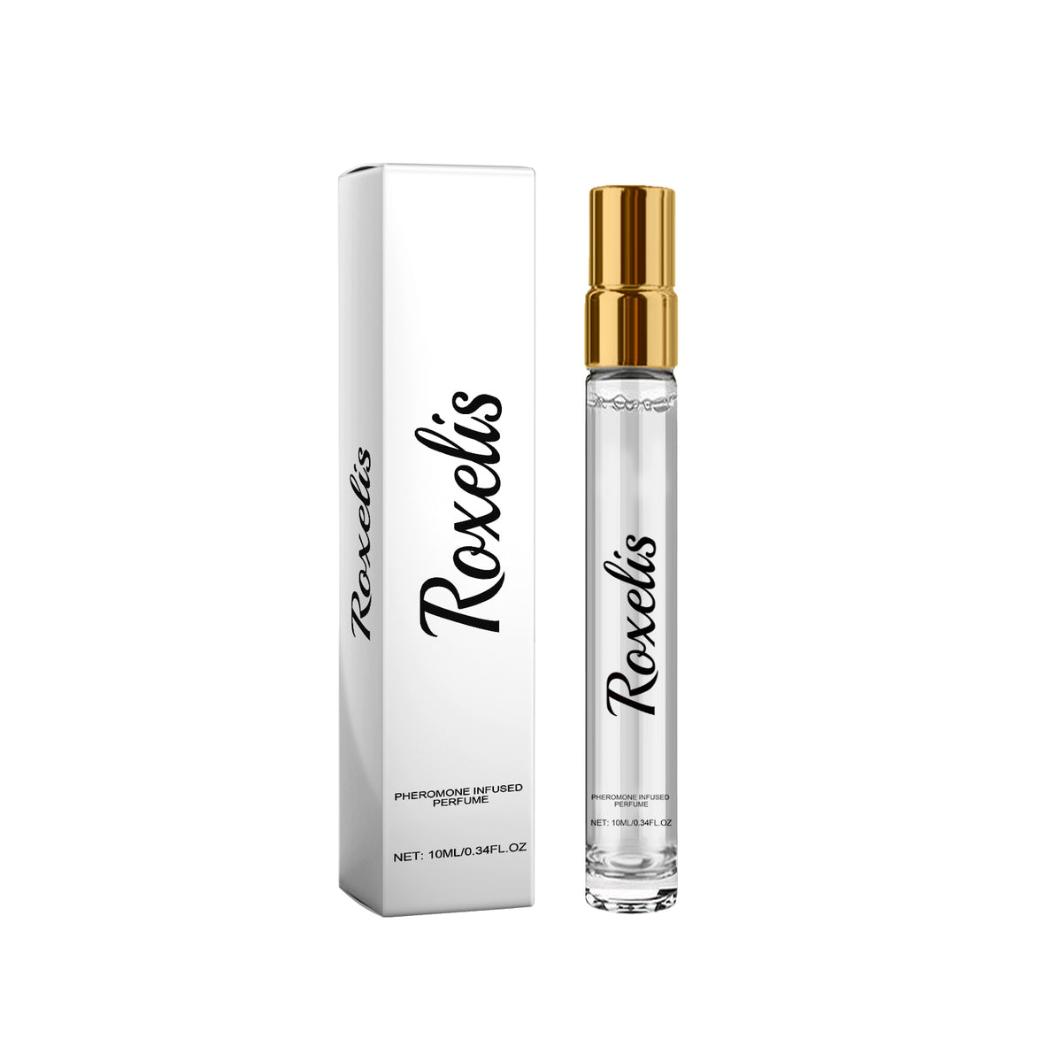 Eprolo pheromone infused perfume bottle with sleek design, releasing attractive fragrance for couples and dating enhancement.