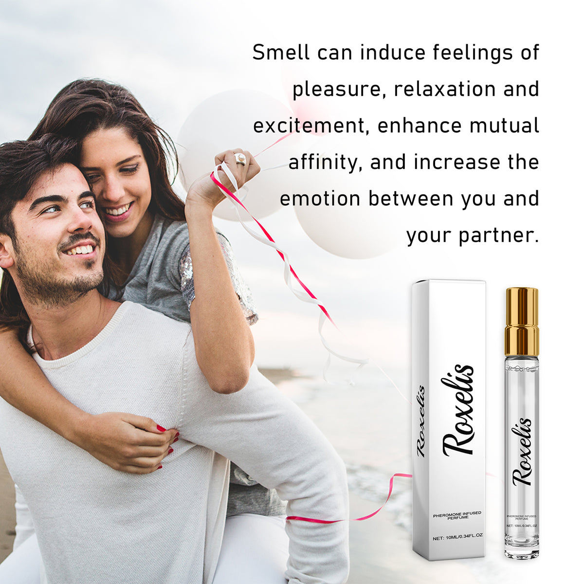 Eprolo pheromone infused perfume bottle with elegant design, releasing attractive fragrances for couples and dating.
