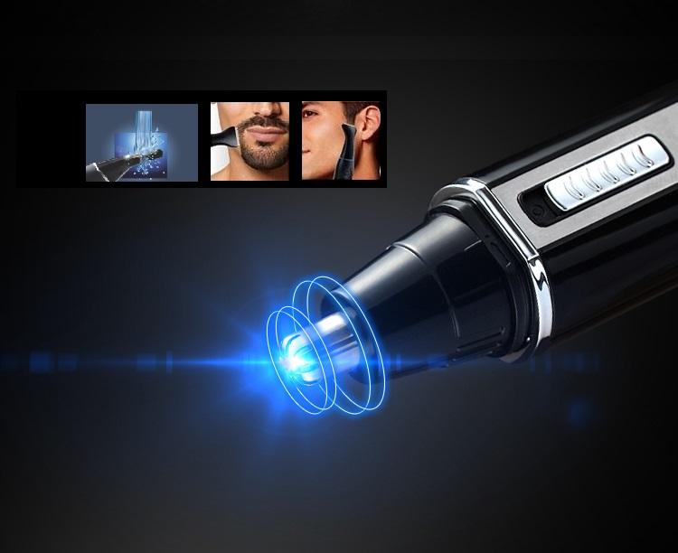 eprolo rechargeable men's nose hair trimmer with ear, face, eyebrow grooming attachments for precise hair removal