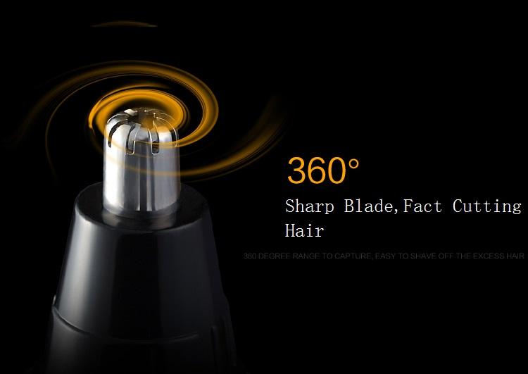 Eprolo rechargeable nose hair trimmer for men with ear, face, eyebrow, and nose hair removal, compact grooming device