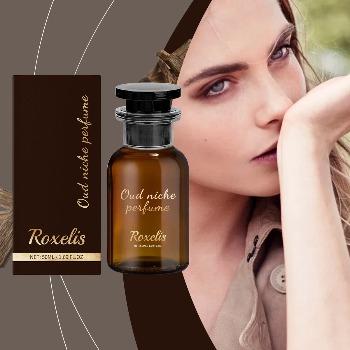 Elegant black wood fragrance niche by eprolo featuring a stylish perfume display with a charming, fresh, and lightweight design.