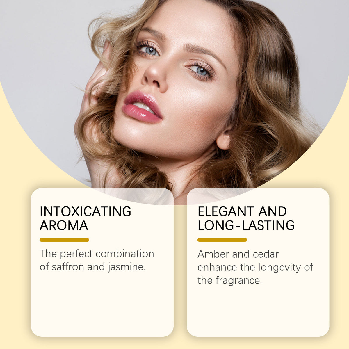 Eprolo Roxelis Saffron Jasmine inspired perfume spray with natural, fresh floral scent and lasting fragrance.