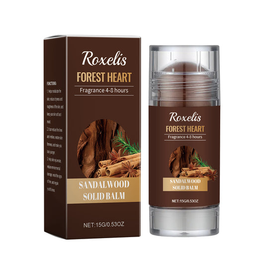 Eprolo Roxelis Sandalwood solid balm with natural light fragrance, refreshing and long-lasting, portable charm for daily use.