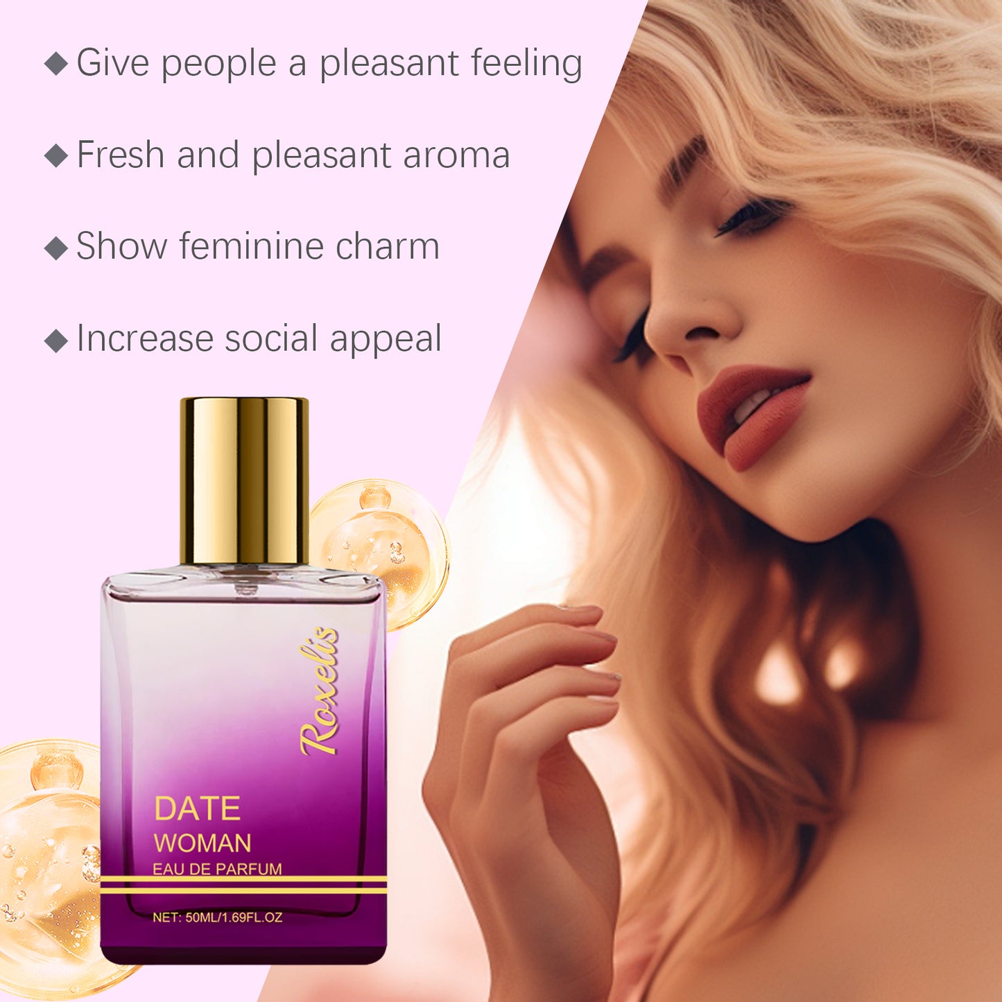 Eprolo Roxelis Travel Perfume with saffron scent, herbal charm, and misty rain garden wood aroma in a portable fragrance bottle.