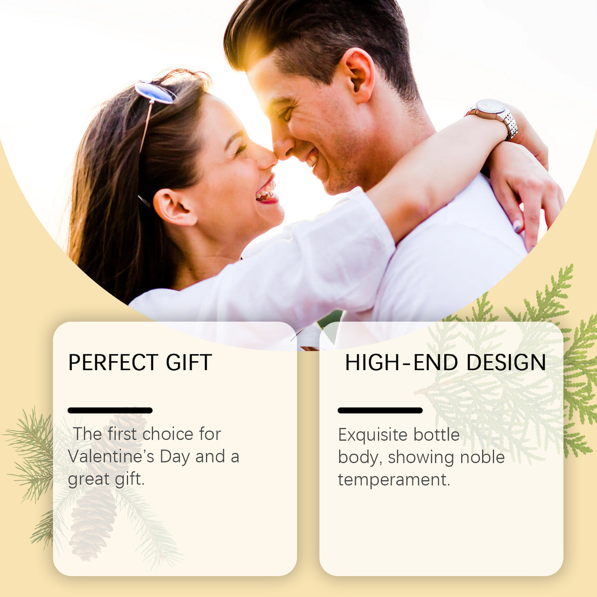 Eprolo Roxelis Valentine's Day men's cologne bottle with a sleek design, showcasing subtle fresh fragrance for dating and romantic occasions.