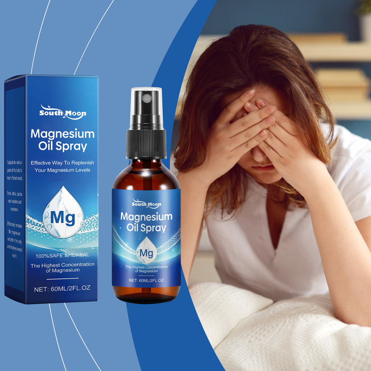 Southmoon Tea Tree Oil Sleep Spray Tea Tree Oil Magnesium Relaxing Moisturizing Body Overnight Treatment Spray