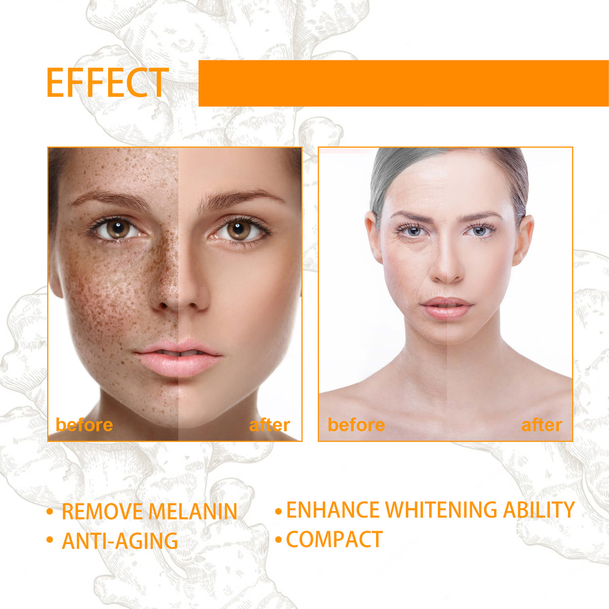 Eprolo turmeric essential oil for skin firming and moisturizing, gentle facial skincare product with natural turmeric extract.