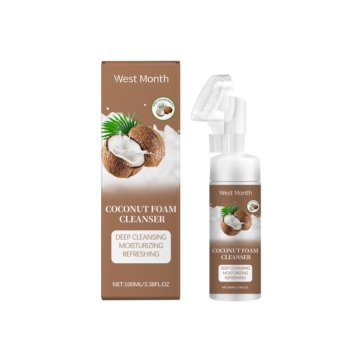 eprolo West&Month Coconut Foam Cleanser with gentle, pore-clearing formula and refreshing, moisturizing properties for clear skin
