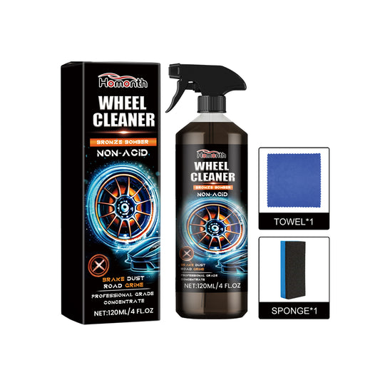 Eprolo wheel cleaner and tire polishing kit with brushes and cleaning tools for dirt removal and renovation of car wheels.