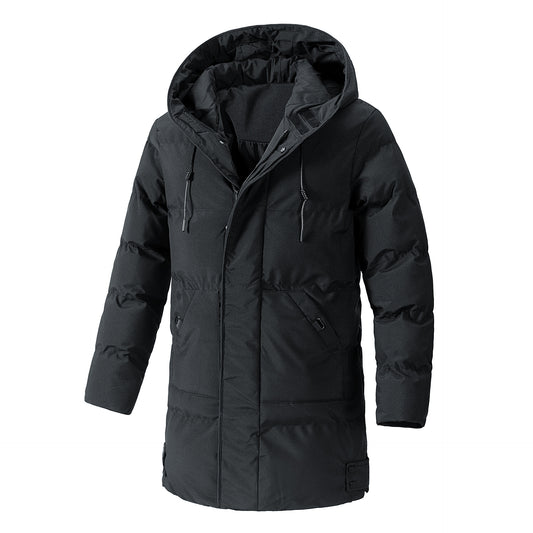 Plus size men's winter cotton jacket by eprolo, casual Korean style warm medium-long men's jacket, versatile and comfortable.