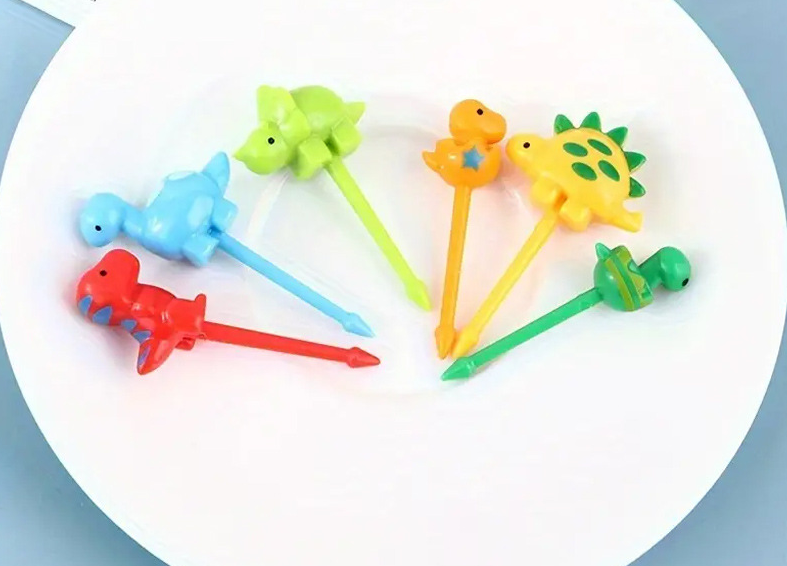 Cartoon fruit fork set, bento stick, children's animal dim sum decoration stick, fruit stick - American Smart