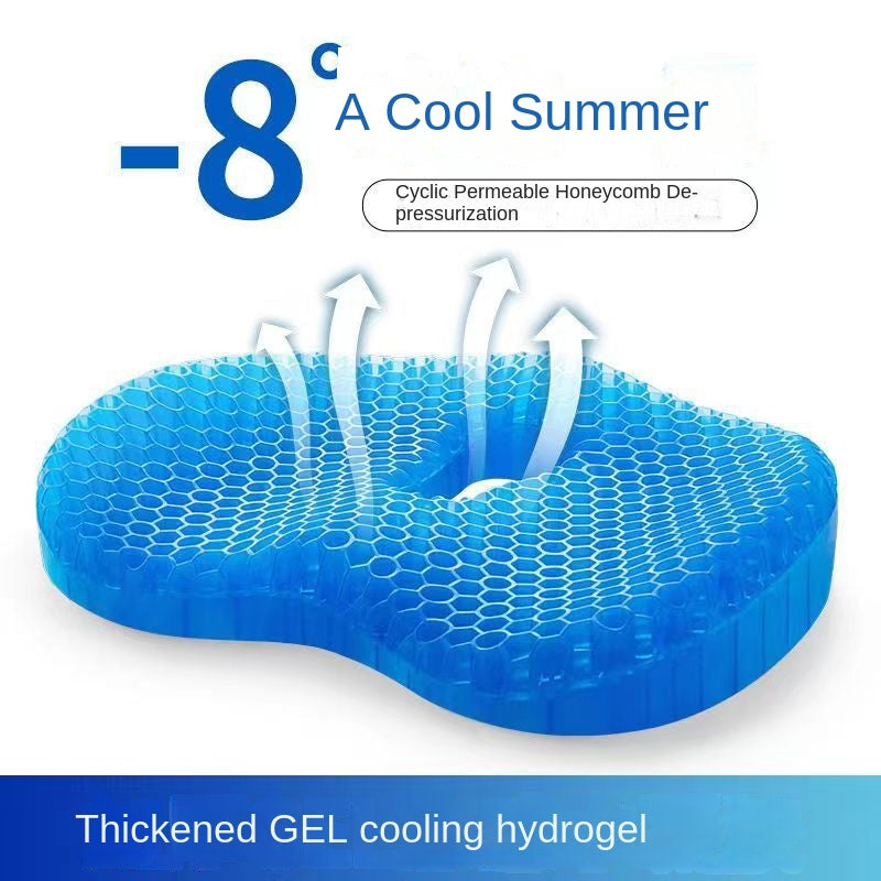 eprolo jelly honeycomb gel seat pad with silicone cooling surface, ergonomic chair cushion for long sitting comfort in office or car