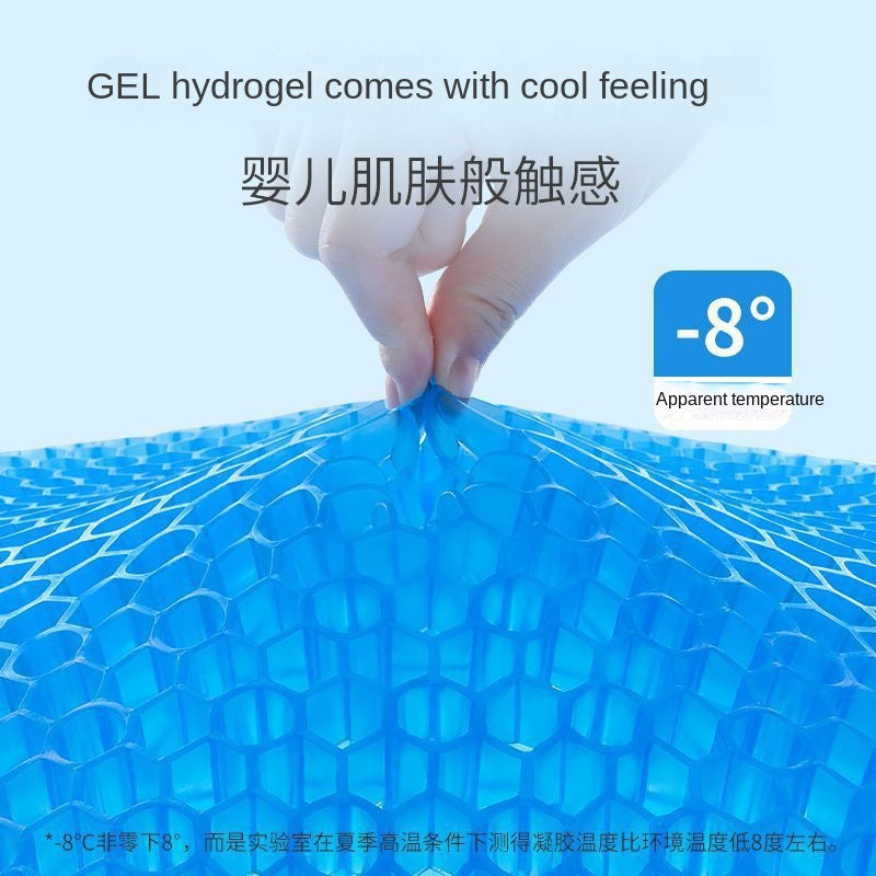Eprolo jelly honeycomb gel seat pad with silicone cooling surface, ergonomic cushion for long sitting, office, and car use