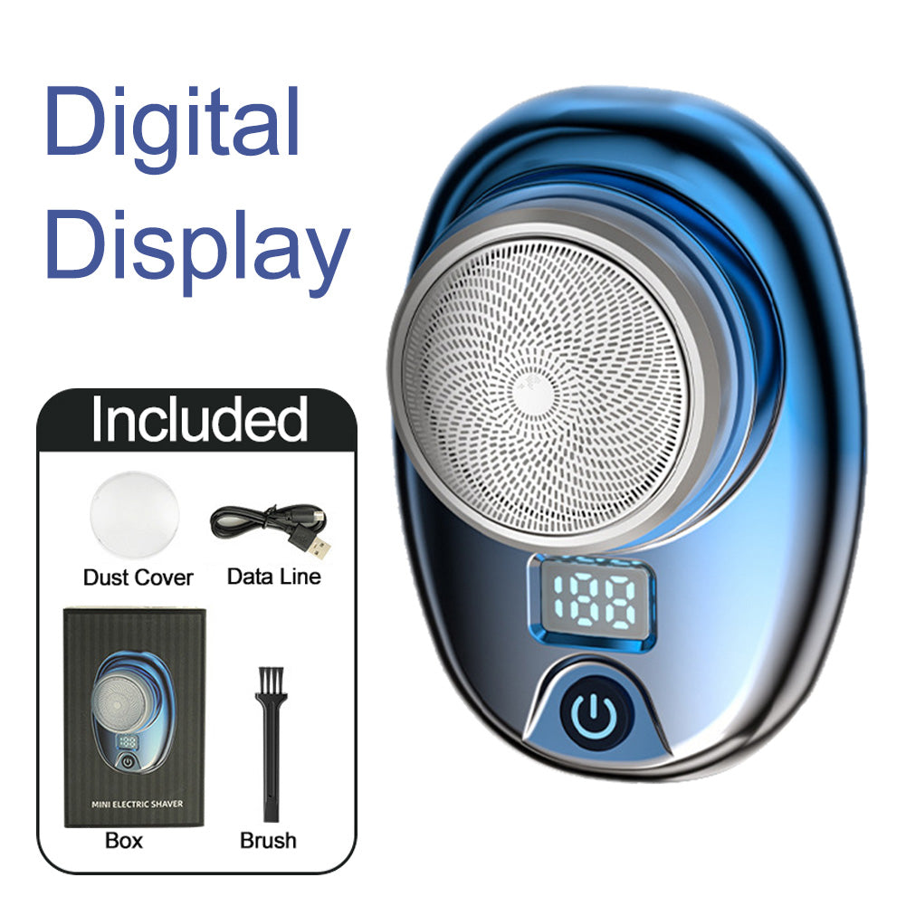 Eprolo mini portable rechargeable steel electric shaver with compact design, ideal for travel and car use.