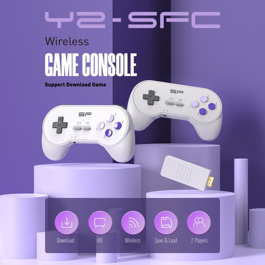 SFC Classic Retro Gaming Console Super SNES Wireless Doubles HD Gaming Console Y2 SF Mini Gaming Console - American Smart