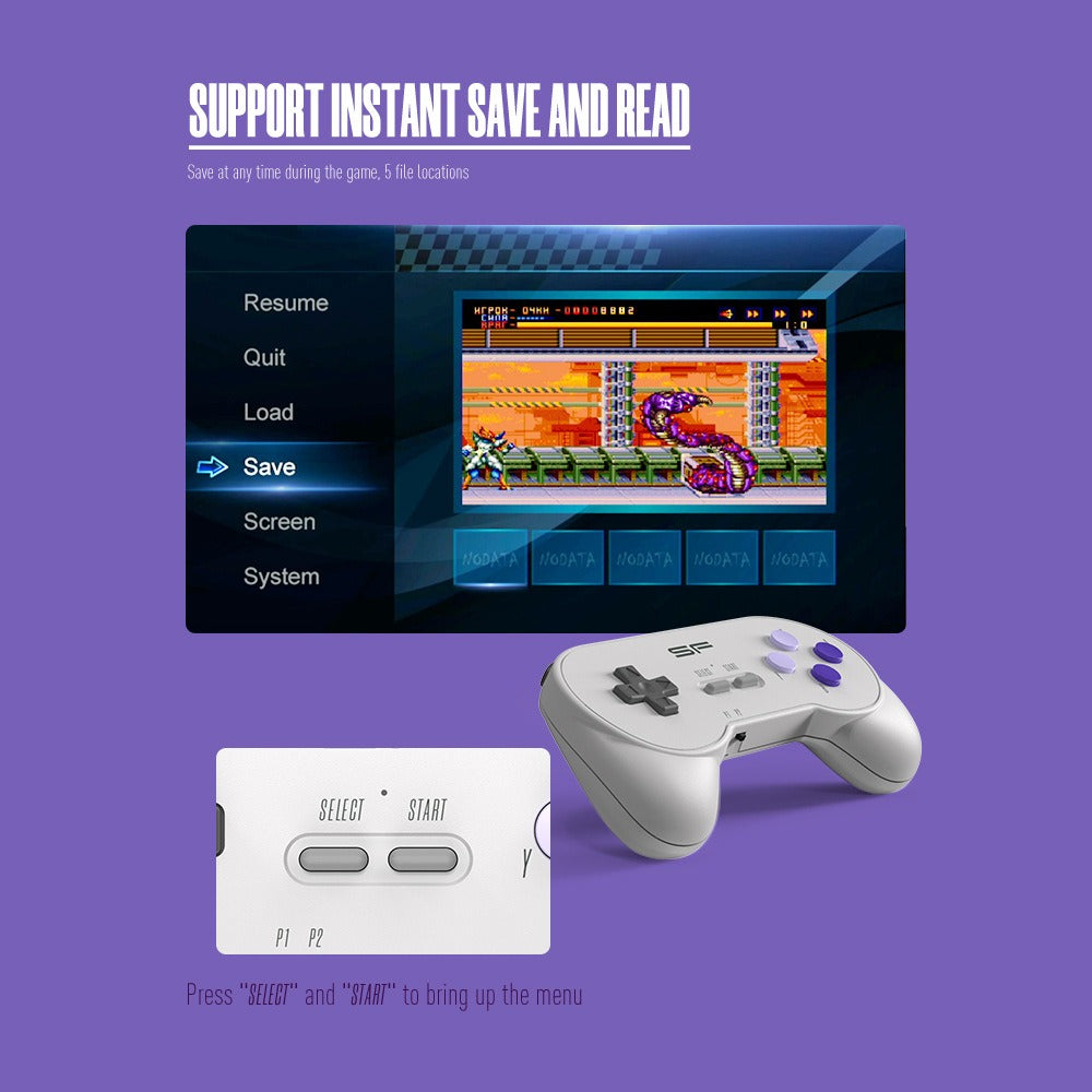 SFC Classic Retro Gaming Console Super SNES Wireless Doubles HD Gaming Console Y2 SF Mini Gaming Console - American Smart