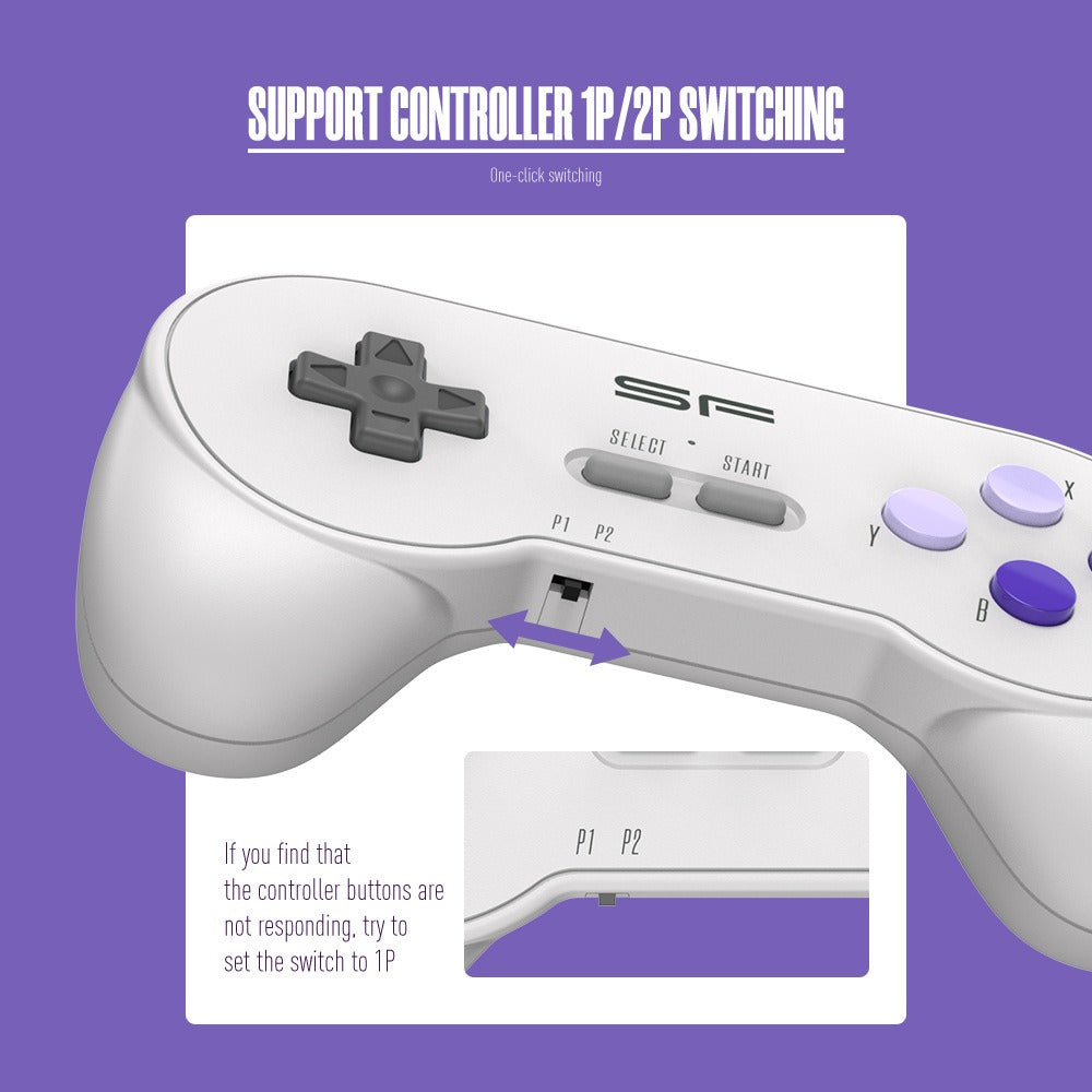 SFC Classic Retro Gaming Console Super SNES Wireless Doubles HD Gaming Console Y2 SF Mini Gaming Console - American Smart