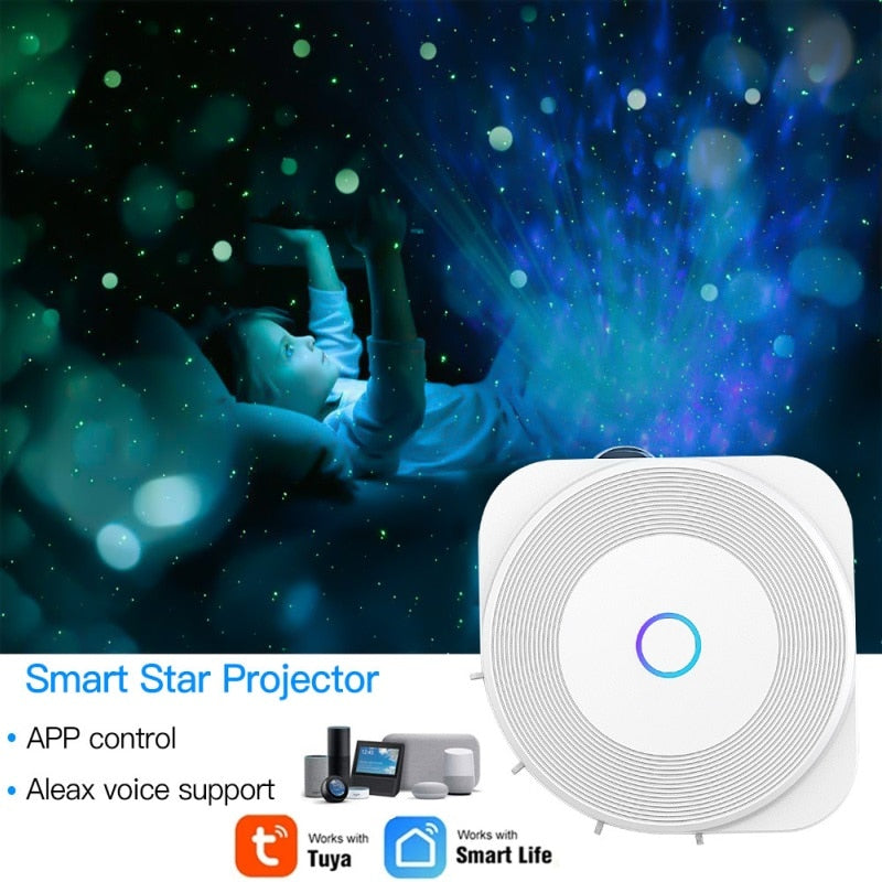 Smart Star Projector Galaxy Light Starry Party Lamp SmartLife APP Control With Alexa Google Gift For Children
