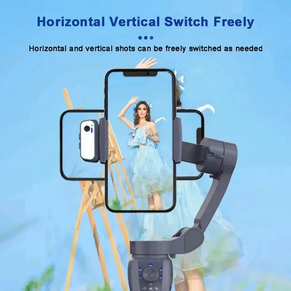 Eprolo F12 mobile phone 3-axis anti-shake stabilizer for TikTok live, featuring AI tracking and face recognition.