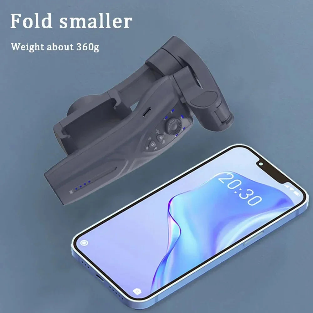 eprolo F12 mobile phone 3-axis anti-shake stabilizer with AI tracking and face recognition for TikTok live broadcasts.