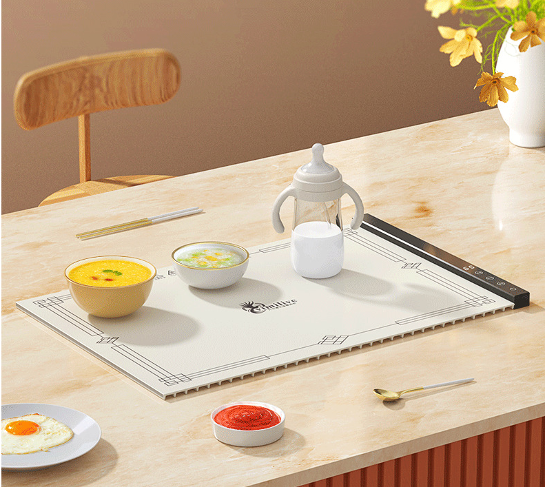 Silicone food insulation hot dish board, home folding multifunctional intelligent constant temperature heating table - American Smart