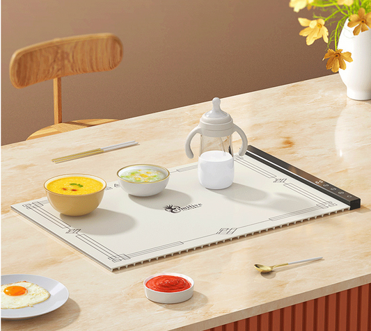 Silicone food insulation hot dish board, home folding multifunctional intelligent constant temperature heating table - American Smart
