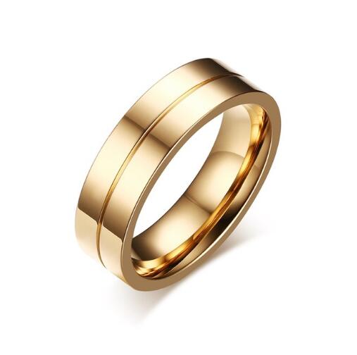 Elegant Vnox wedding bands for women and men from eprolo, showcasing sleek promise jewelry with polished finishes.