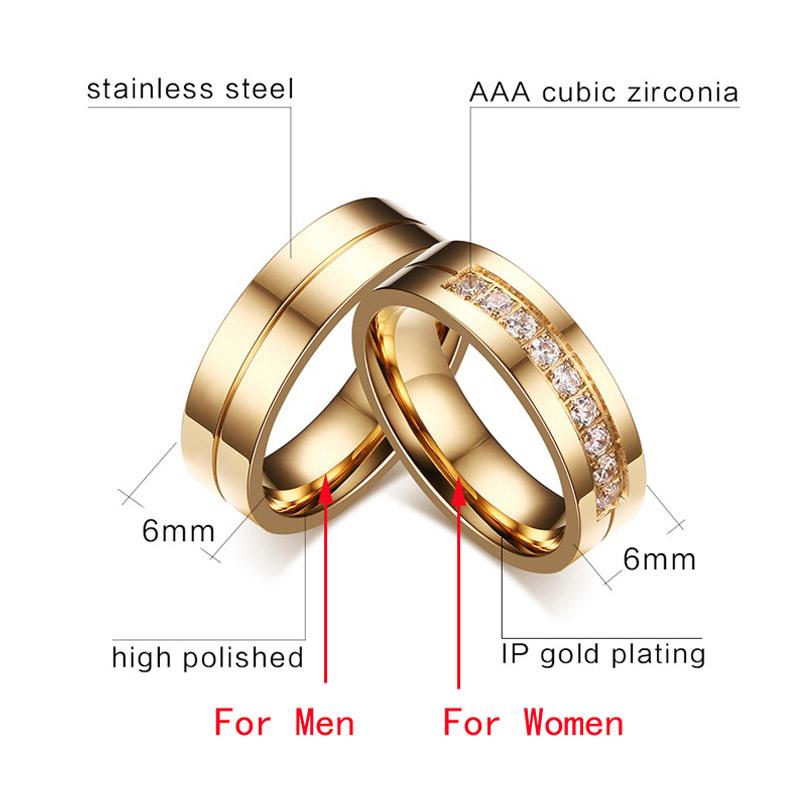 Eprolo Vnox wedding bands for women and men, promise jewelry, featuring sleek gold and silver ring designs for couples.