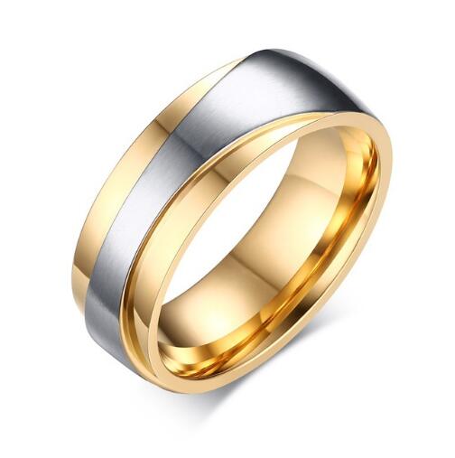 Vnox wedding rings for women and men, silver promise rings with a sleek design, perfect for Valentine's Day gift from eprolo
