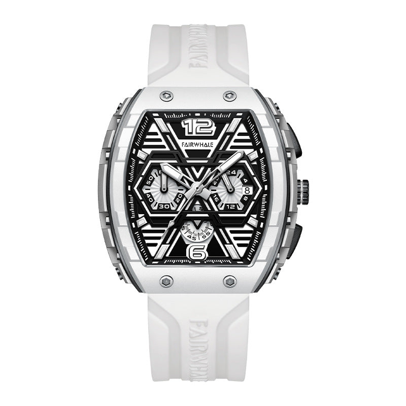 Men's multi-functional casual quartz wristwatch with three eye shaking sonic explosive features by eprolo, showing the watch face and strap.