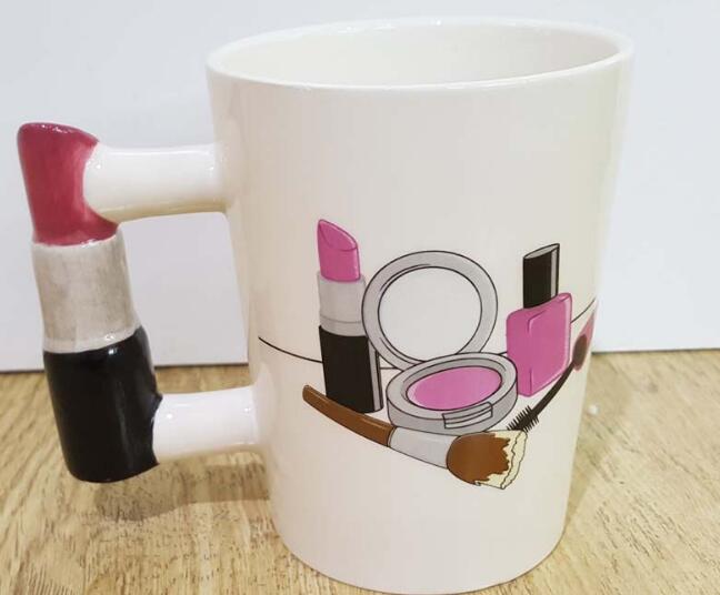 Creative Ceramic Mugs Girl Tools Beauty Kit Specials Nail Polish Handle Tea Coffee Mug Cup Personalized Mugs - American Smart