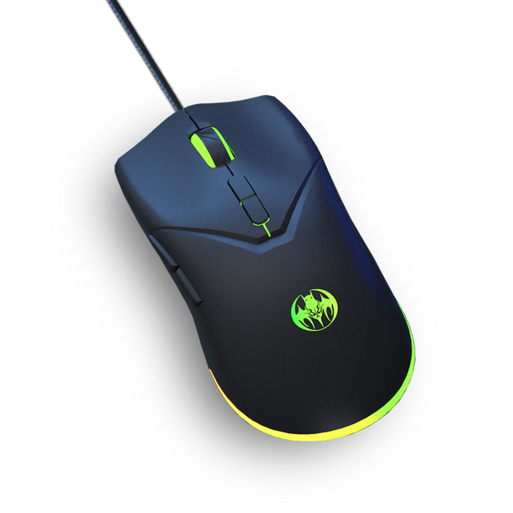 eprolo 7D Youbat wired gaming mouse with 6-speed settings and 7200 DPI, featuring ergonomic design and customizable buttons