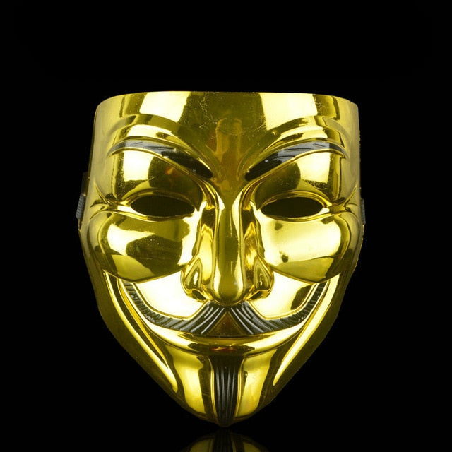 Eprolo V for Vendetta Guy Fawkes mask for party, cosplay, and Halloween, featuring a detailed black and white anonymous face design.