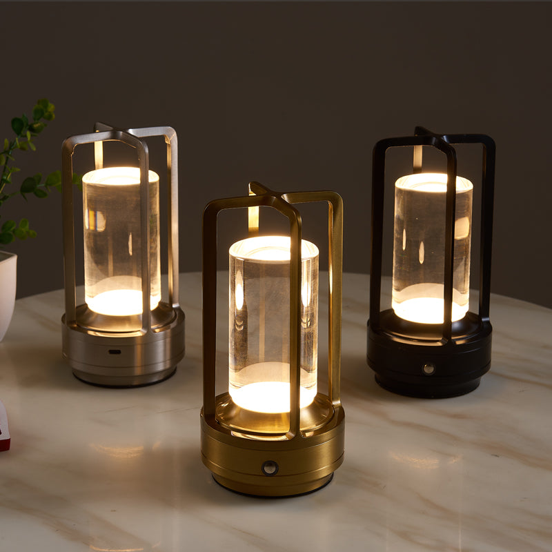 Eprolo crystal table lamp with touch control, USB charging, and cross design, ideal for bedside, desk, or restaurant ambiance lighting.