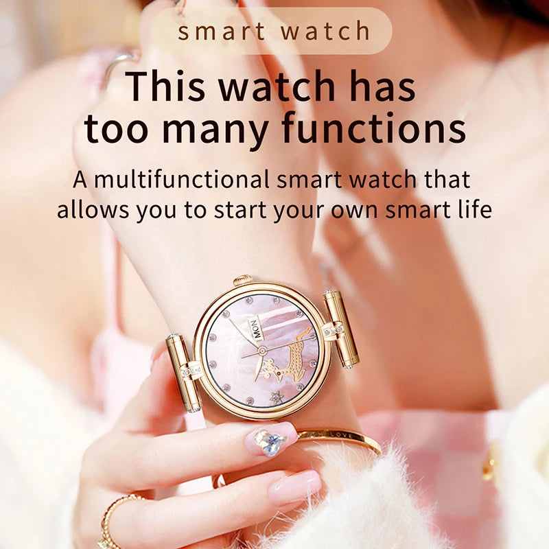 AK62 Smart Watch Women 1.09 Inch HD Screen Custom Watch Face Sports Fitness Tracker Bluetooth Call Lady Smartwatch 2024 - American Smart