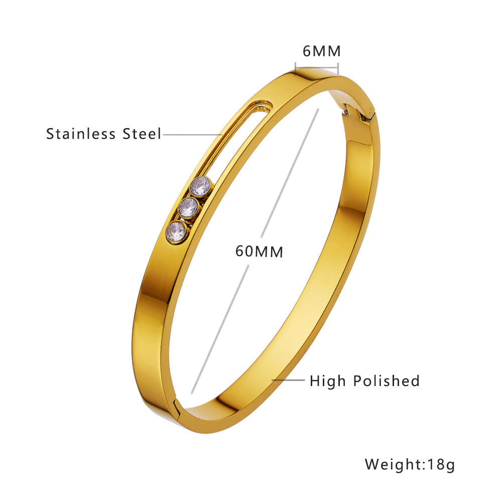 European and American titanium steel buckle women's bracelet by eprolo featuring a fashionable, versatile design with stylish INS style accents.