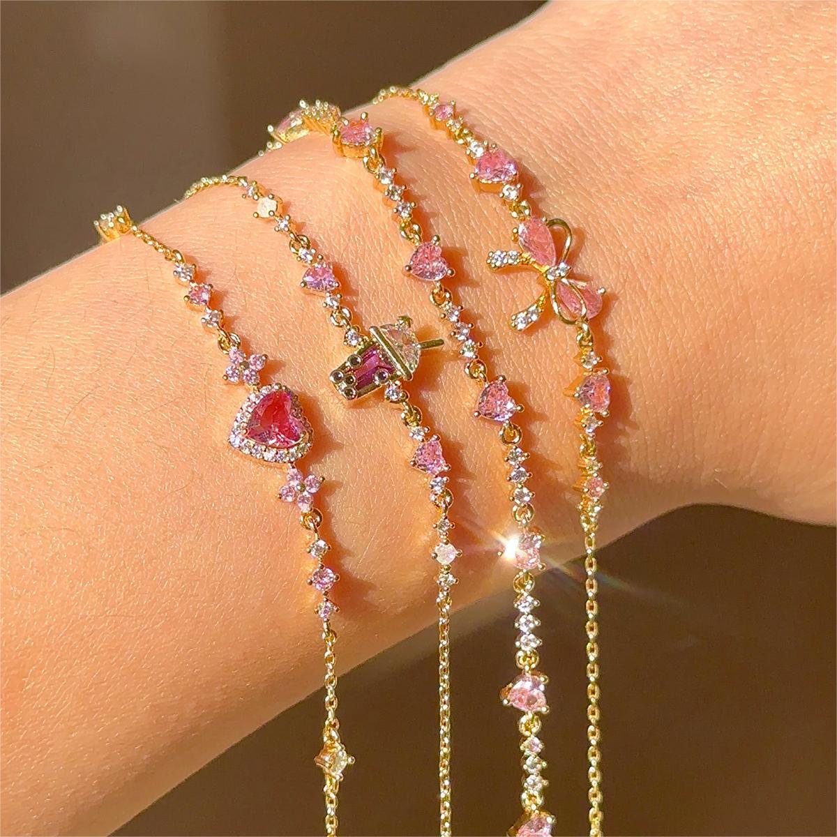 Eprolo Ins Style cute butterfly love zircon festival bracelet for women, perfect Valentine's Day gift jewelry.