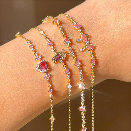 Eprolo Ins Style cute butterfly love zircon festival bracelet for women, perfect Valentine's Day gift jewelry.