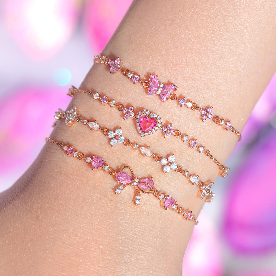 Eprolo Ins Style cute butterfly festival bracelet with zircon accents, ideal as a Valentine's Day gift for women